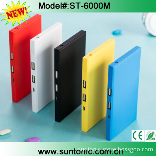 Ultra Thin Power Bank, Portable Power 6000mAh with Dual USB Port